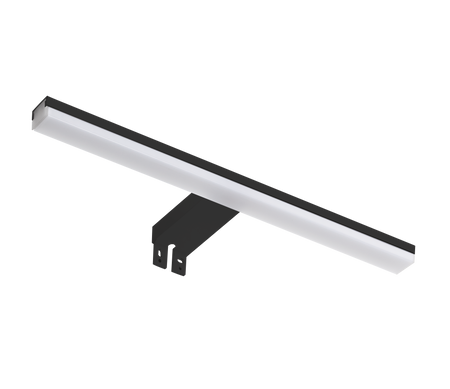 Lampa łazienkowa TIWALL KIT (uchwyt lustro/ściana/szafka) czarny mat LED 12W 450mm 4000K IP44