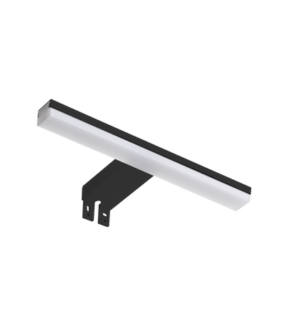 Lampa łazienkowa TIWALL KIT (uchwyt lustro/ściana/szafka) czarny mat LED 8W 300mm 3000K IP44