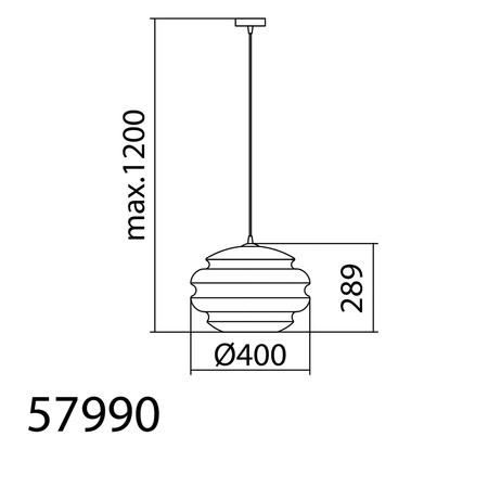 Lampa wisząca MEL XL niebieski klosz, czarny Ø40cm 1xE27