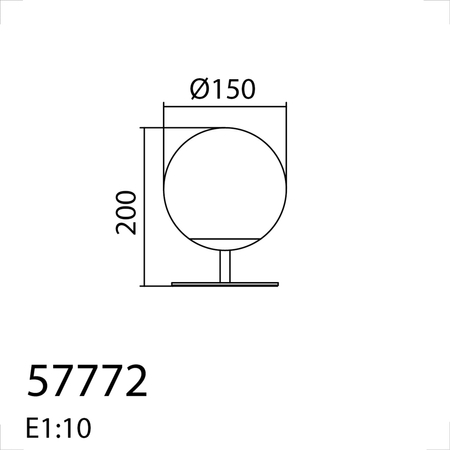 Lampa stołowa niska RONDA mosiądz mat 1xE27 śr. klosza 15cm