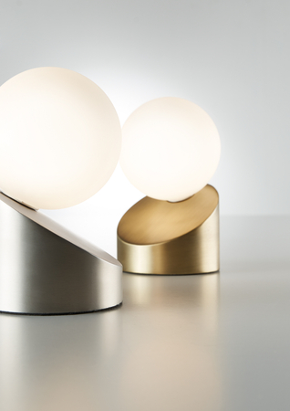 Lampa stołowa MOON mosiądz mat G9 włącznik dotykowy