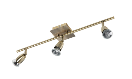 Lampa sufitowa ECCO 3xGU10 mosiądz antyczny