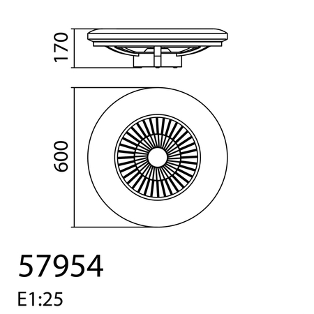 Wentylator WIND biały Ø60 DC 20W LED 40W CCT zmienna barwa , pilot