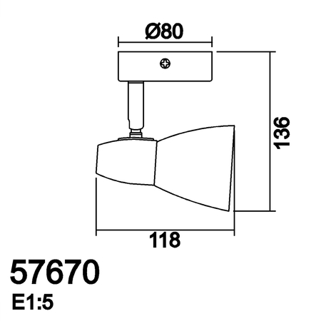 Reflektor SALSA 1xE14 chrom matowy