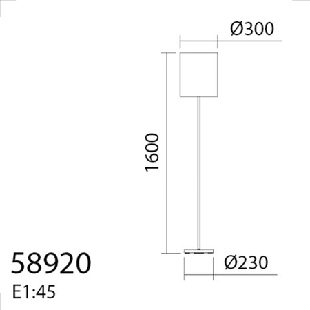 Lampa podłogowa SET czarny 1xE27 abażur czarny