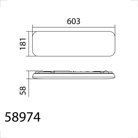 Lampa sufitowa ARIS II OPAL LED 30W 2400lm 60x18cm CCT 3000K-4000K-5500K