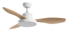 Wentylator RIGA biały, drewno Ø120 DC 32W 3A LED 36W CCT zmienna barwa