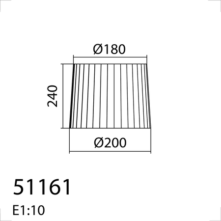 Abażur plisowany biały ø200mm (pasuje do 57681 - 58061)
