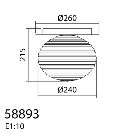 Lampa sufitowa CIAO czarny 1XE27 Ø24