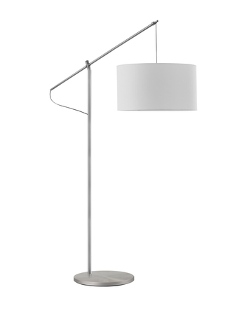 Lampa podłogowa ALTISSIMA regulowana chrom matowy 1xE27 abażur biały w komplecie