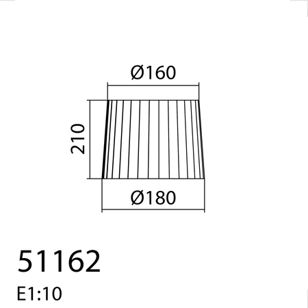 Abażur plisowany kremowy ø180mm (pasuje do 57682 - 58062)