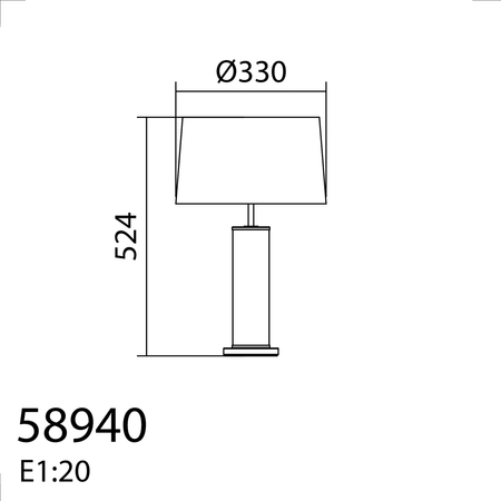 Lampa stołowa LUCI mosiądz mat 1XE27 z kremowym abażurem