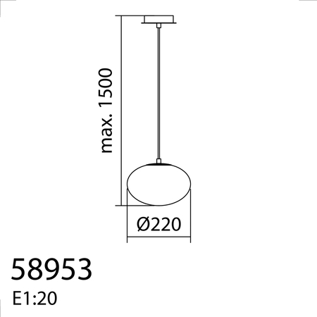 Lampa wisząca PRESS mosiądz mat 1xE27 Ø22cm szkło mleczne