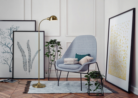 Lampa podłogowa PEP chrom matowy 1xE27 giętka