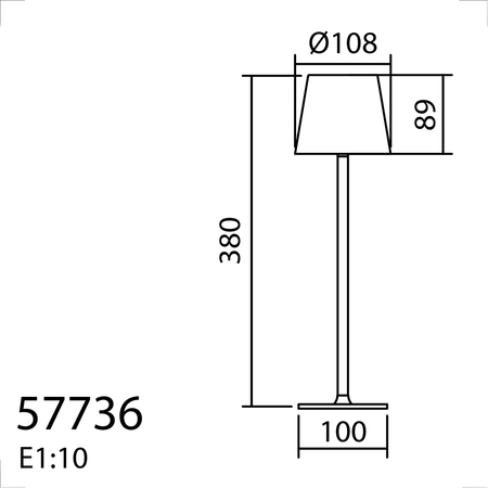 Lampa stołowa PALS biały LED 3,5W akumulatorowa przenośna, ściemnianie