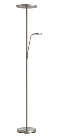 Lampa podłogowa ARO chrom matowy LED 40W+7W CCT 2700K-3500K-4000K, ściemnianie