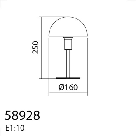 Lampa stołowa POMA mosiądz mat, czarny klosz E14