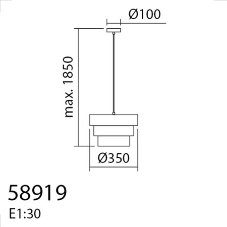 Lampa wisząca ATILA naturalny Ø35 1xE27