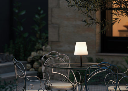 Lampa stołowa BONDI czarny 1,8W 3000K+RGB IP44 akumulatorowa przenośna