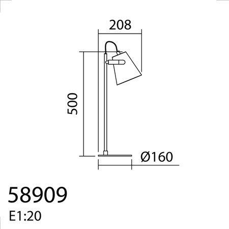 Lampa stołowa KAI czarny E27
