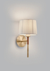 Lampa ścienna JULIETTE mosiądz mat, orzech 1xE27 (abażur zamawiany osobno)