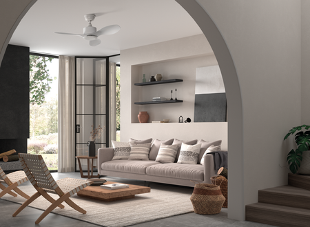 Wentylator RIGA WO XS biały Ø96 DC 30W 3A, pilot