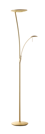 Lampa podłogowa ZENIT mosiądz mat LED 30W+10W+7W 3000K ściemnialna