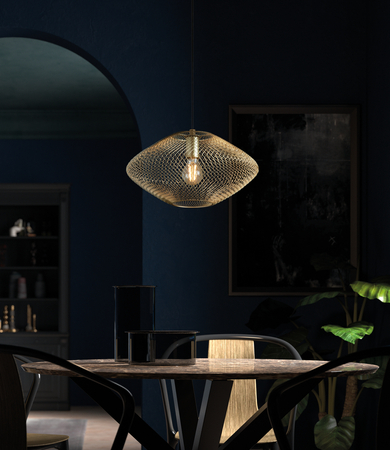 Lampa wisząca ALAN złoty Ø37cm 1xE27