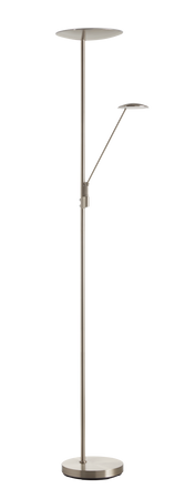 Lampa podłogowa DAPHNE chrom matowy LED 33W+8W CCT 2700-4000K