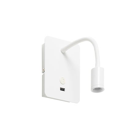Lampa ścienna READER FLEX biały mat + USB LED 3W 3000K