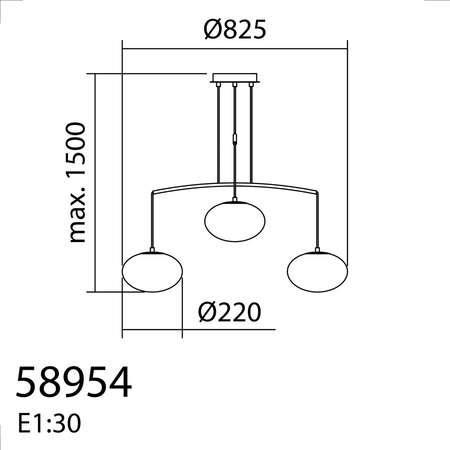 Lampa wisząca PRESS mosiądz mat 4xE27 szkło mleczne