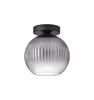 Lampa sufitowa CANICA czarny, szkło dymione Ø20 E27