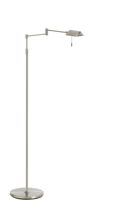 Lampa podłogowa LITE nikiel mat LED 10W 3000K regulowana wysokość, ściemnialna, wychylna