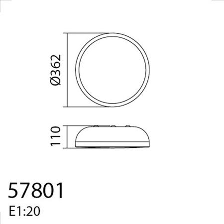 Lampa sufitowa łazienkowa TOKIO czarny mat LED 36W CCT 3000-3500-4000K IP44