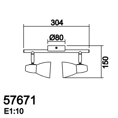 Reflektor SALSA 2xE14 biały