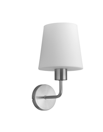 Lampa ścienna DEKO chrom matowy E27 szklany klosz