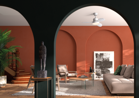 Wentylator RIGA XS biały Ø96 DC 30W 3A LED 24W CCT zmienna barwa , pilot