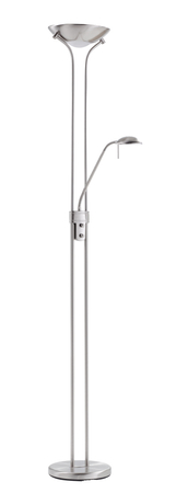 Lampa podłogowa DINA chrom matowy LED 3000K 18W+5W ściemniana