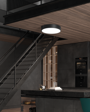 Lampa sufitowa CELIO czarny 48W ø30cm 3000K 3200lm