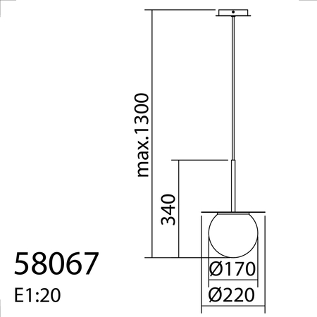 Lampa wisząca łazienkowa FLOC czarny mat Ø17 E27 IP44