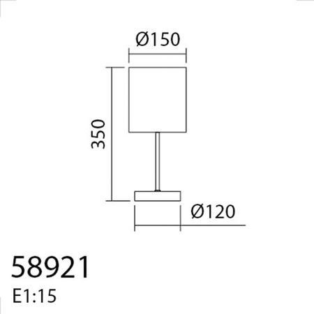 Lampa stołowa SET biały  1xE27 abażur biały