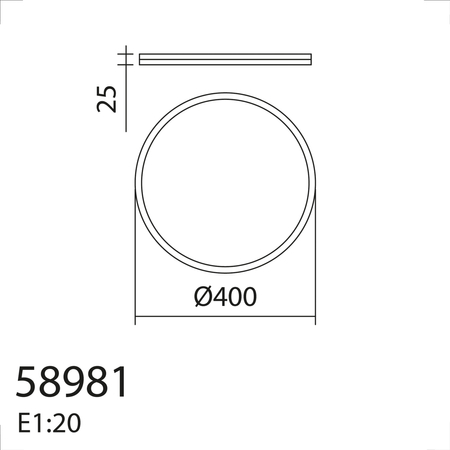 Lampa sufitowa OSONA czarny LED 32W+8W Ø40 CCT 3000-4000-5000K (przód), tył 3000K (zmienna moc)