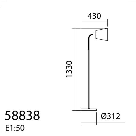 Lampa podłogowa LOLY chrom matowy 1xE27 abażur biały