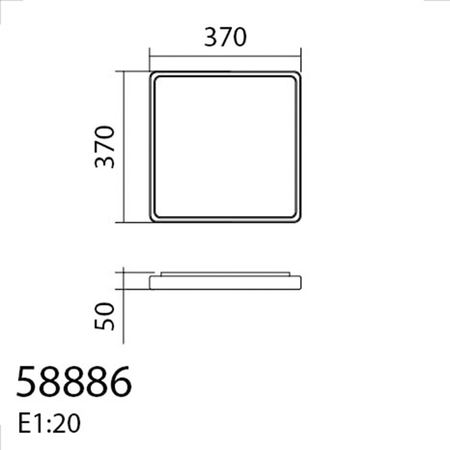Lampa sufitowa CORA biały 36W 37x37 4000K 3300lm
