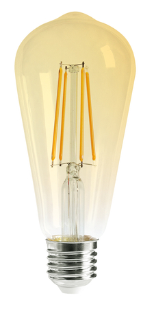Żarówka LED ST64 E27 8W 2700K filament bursztynowa