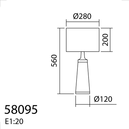Lampa stołowa GAEL biały 1xE27 abażur biały