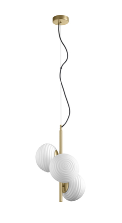 Lampa wisząca CIAO mosiądz mat 3xE27 Ø18