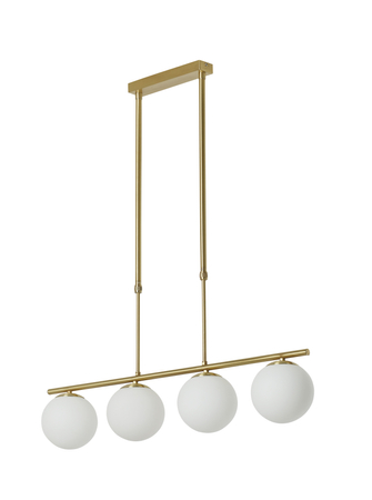 Lampa wisząca RONDA mosiądz mat 4xE27 śr. klosza 15cm