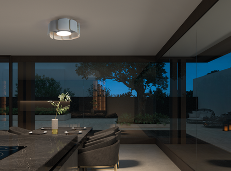 Wentylator VENTI SNAIL biały Ø40 DC 20W LED 24W CCT zmienna barwa, pilot