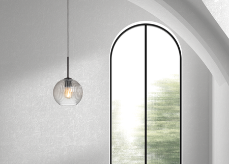 Lampa wisząca CANICA czarny, szkło dymione Ø20 E27